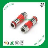RG6 Cable Compression Type F Male Red Connector