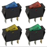 09050 Snap-in Illuminated Rocker Switch 10A 250V off-on I-0 Spst 3 Pin
