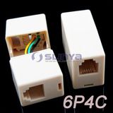Rj11 Straight Telephone Inline 6p4c Female to Female Coupler
