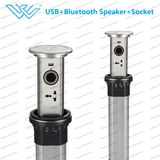 Office Furniture Smart Motorized Pop up Electrical Power Socket with USB Outlets and Bluetooth Speaker