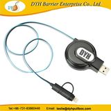 Retractable Cable Reel Multi-Function USB Cable Charger