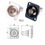 BNC Connector Socket Panel Mounting Type Welding 75 Ohm