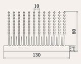 Aluminum Alloy Extrusion Profile 6063 Heat Sink for Power Transistors