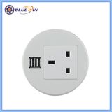 Mini UK Power Table Socket with Double Charging USB Outlet