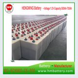 1.2V 500ah Ni-CD Alkaline Battery for UPS, Railway, Substation.