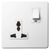 10A Switched Universal Socket with Neon