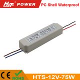12V 75W PC Shell Waterproof LED Power Supply with Ce/RoHS