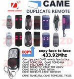Face to Face Copy Came with Fixed Code for Remote Control