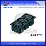 Excellent Quality Competitive Price 110V AC Power Socket Three Black Socket