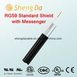 Rg59 Standard Shield with Messenger Outdoor Coaxial RCA Audio Cable