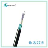 Black 6 Fibers Stranded Loose Tube Light-Armored Fiber Cable