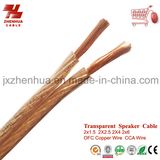 Hi Quality CCA 2X4mm2 2X6mm2 Transparent Speaker Wire Cable