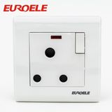 UK Model 15A/250V 86*86mm PC White Single Switch Socket