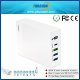 80W 5-Port Charger Station Multiple USB Travel Charger with QC Charge and Pd Type C Charging