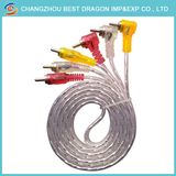 Female 3.5mm to 3 RCA AV Audio Video Cable