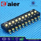 Black 10 Position SMD Type DIP Switch