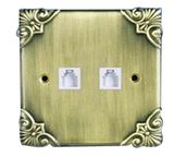 Fg011A Factory Supply British 2 Gang Tel Socket