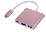 USB 3.1 USB C USB Type C to HDMI+ USB3.0+ USB-C Charge Converter