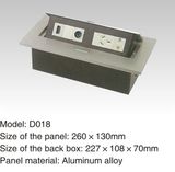 260*130mm 250V/10A Aluminum Alloy Desk Power Socket