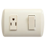 Multiple Power 2 Pin Wall Electrical Socket with 1 Gang