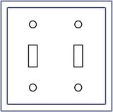 2-Gang Toggle Device Switch Wallplate, UL Listed