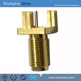 RF Connector SMA Right Angle Female Jack End-Launch (8 X 9 Square) (SMA-KWE)
