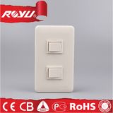 Saudi Arabia Saso Alpha Design 2gang Push Switch