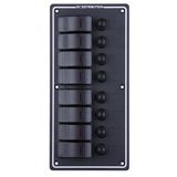 8 Gang Aluminum LED Rocker Switch Panel & Circuit Breakers -Boat/Marine/RV