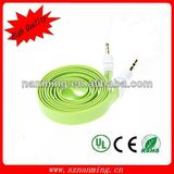 3.5mm Stereo Male to Male Flat Noodle Car Aux Cable for iPhone