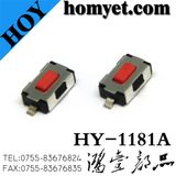 Manufacturer SMD Tact Switch with 2pin 6*4*2.5mm Square Red Button (HY-1181A)