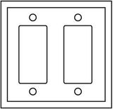 UL 2-Gang Decora/GFCI Device Decora Wallplate