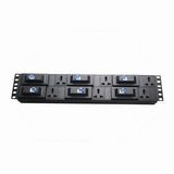 8-Way Universal Plug Socket, 10A, 2u, 19-Inch Network Cabinet Size of PDU