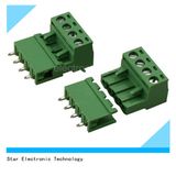 4 Pin PCB Straight Green Screw Terminal Block 5.08mm Pitch