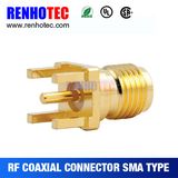50 Ohm PCB Connector Through Hole Type SMA Straight PCB Jack Female