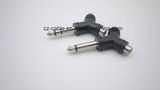 Adapter, 6.35mm Mono/Stereo Plug to 2RCA Jacks