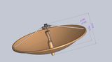 1.288m Aluminum/Carbon Fiber Vsat Antenna Reflector