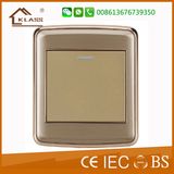 UK Big Push Button PC 1gang Screwless 16A Switch