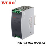 Weho Factory Outlet DIN Rail AC 220V DC 12V 6A 75W Power Supply