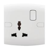 E116 British Standard 1 Gang International Socket with Switch