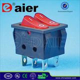 PA66 Illuminated Double Pole Rocker Switch with 2 LEDs