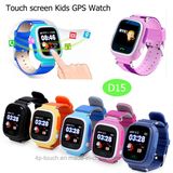 Waterproof Touch Screen Children GPS Tracker Watch with Multiple Languages (D15)