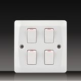 10A 250V 4gang 1way/2way Push Button Wall Switch (BK41)