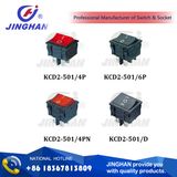 Kcd2-501high Quality Lighted Switch/ Plastical 4p/6p Switch/on-off Rocker Switch