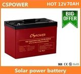 12V 70ah Deep Cycle Gel Battery for Solar Storage