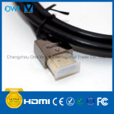 Slim HDMI 19 Pin Plug-Plug Cable for 4K & HDTV Black Plug