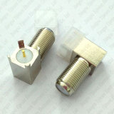Right Angle F Female Solder for PCB Mount RF Connector