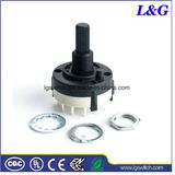 26mm 3p4t 3 Pole 4 Position D Shaft Rotary Switch