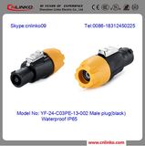 Cnlinko Gold Plated Pin Waterproof Power Connector/Powercon