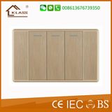 High Quality Three Gang Wall Switch Golden PC 10A