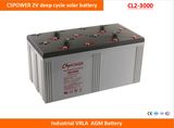 Cspower 2V3000ah Deep Cycle AGM Battery for Solar Power System, China Manufacturer